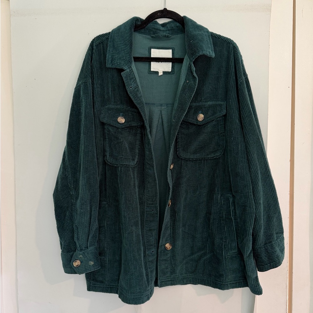 Aerie Dark Green Corduroy Jacket